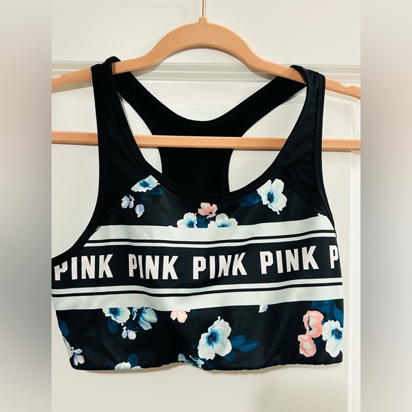 PINK Victoria's Secret Other - PINK Victoria's Secret Black and Floral Sports Bra